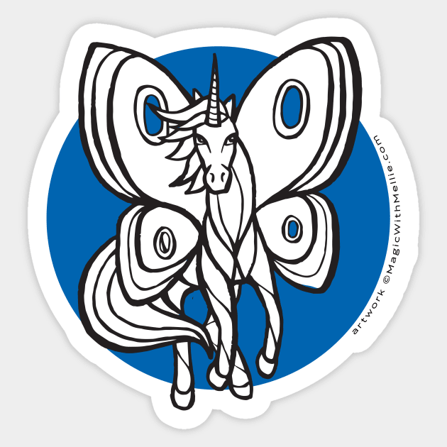 Butterfly Pegasus Unicorn — Inktober Unicorn illustration series Sticker by mellierosetest